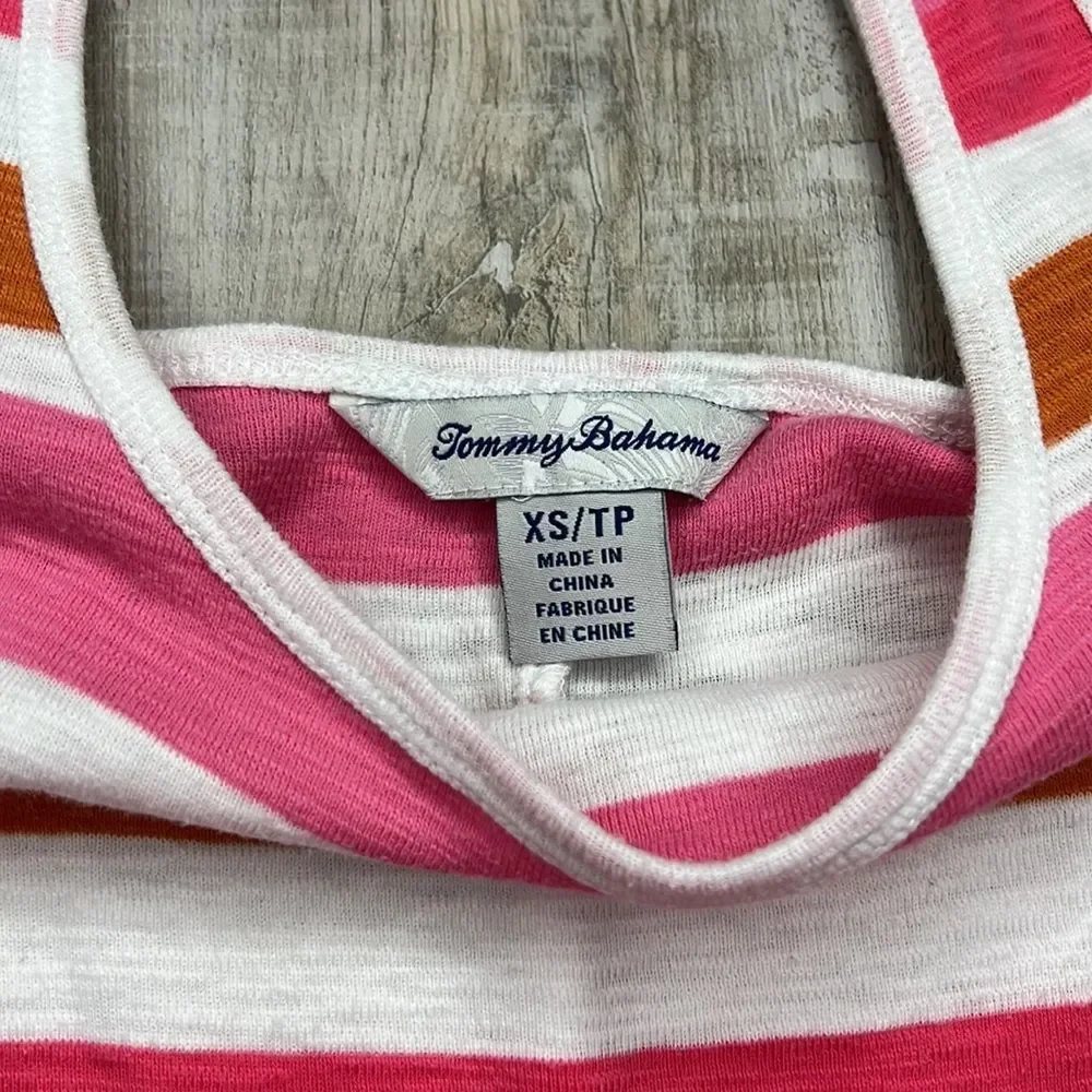 Tommy Bahama Casual Scoop Neck Stripe Maxi Dress XS